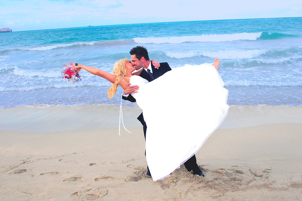 Hawaii Beach Wedding Barefoot