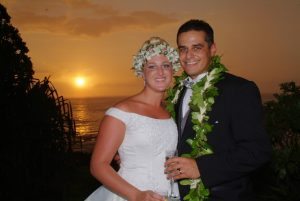 Shipwreck Beach Wedding at Sunset