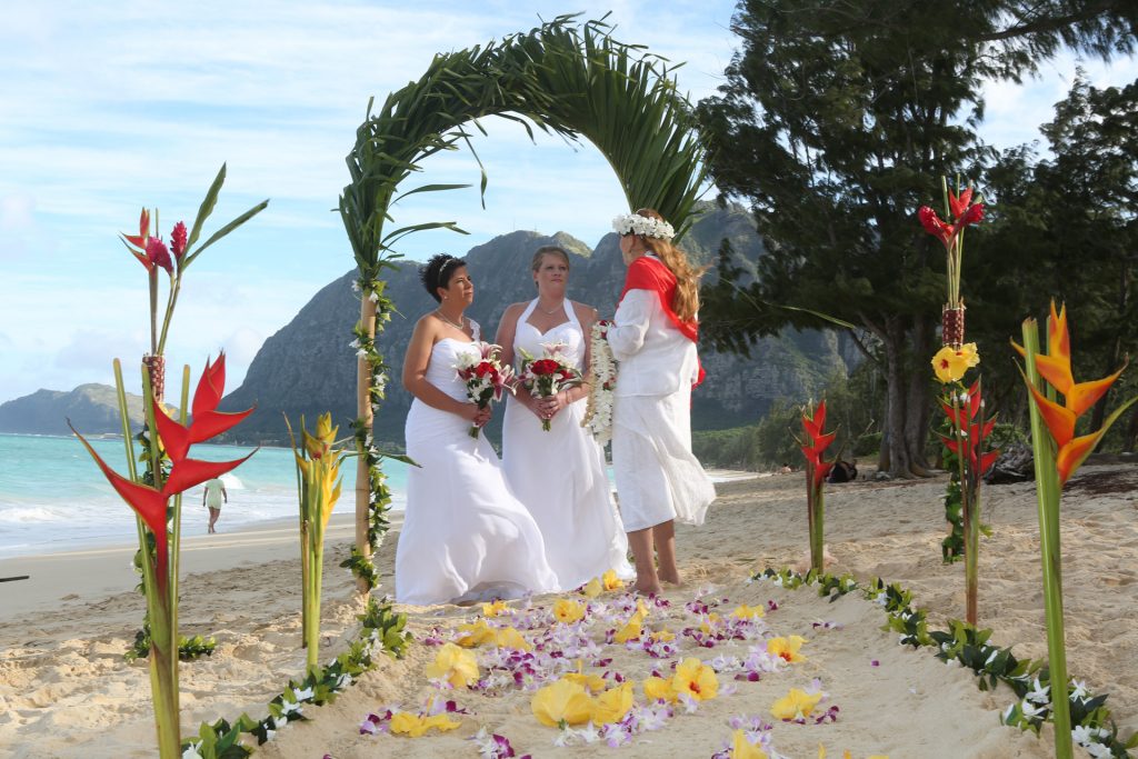 Same Sex Marriage Gay Lesbian Hawaii Wedding Sweet 