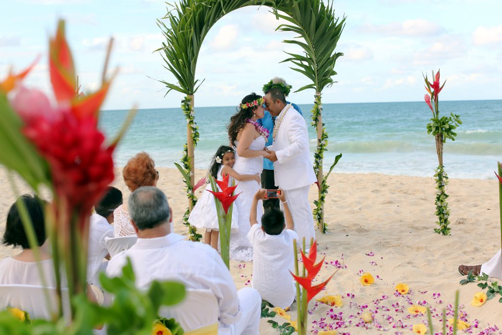 hawaiian wedding arch wedding and vow renewal